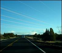 arizona power lines over road