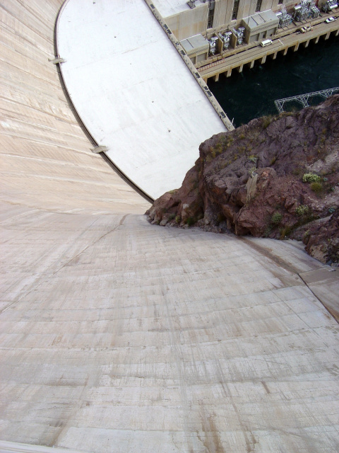 hoover dam view down