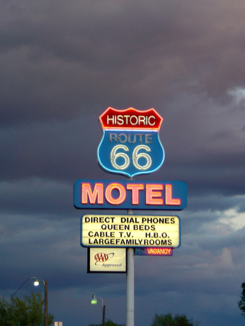 route 66 motel sign