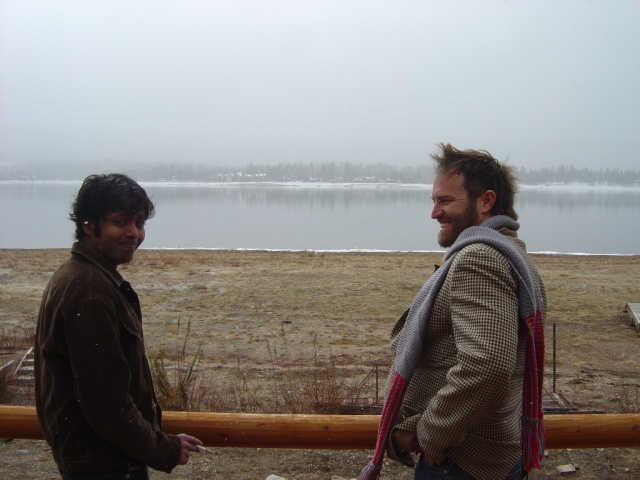 big bear nishad and allan in snow