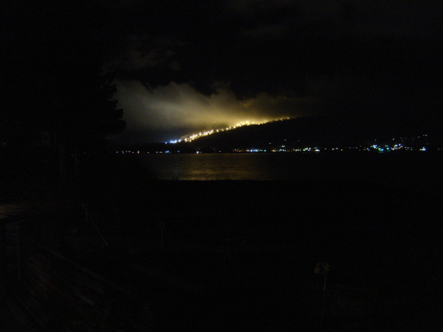 big bear slopes at night