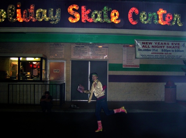 outside the skating rink