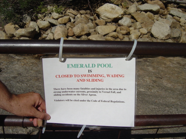 emerald pool no fun permitted