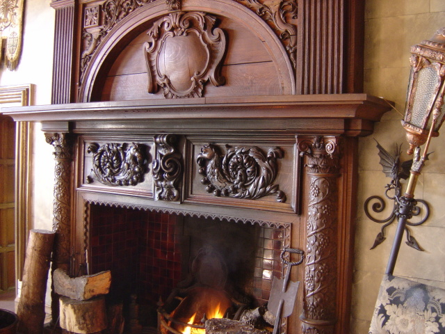 main entrance fireplace