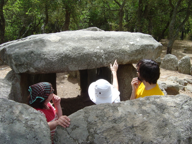 kitty, kate, and I ponder the riddle of the stones