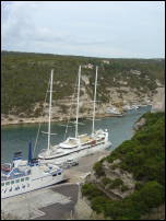 bonifacio huge 3 masted sailboat