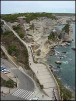 bonifacio road path and cliffs